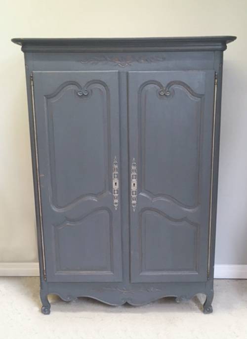 Old french painted louis xv armoire